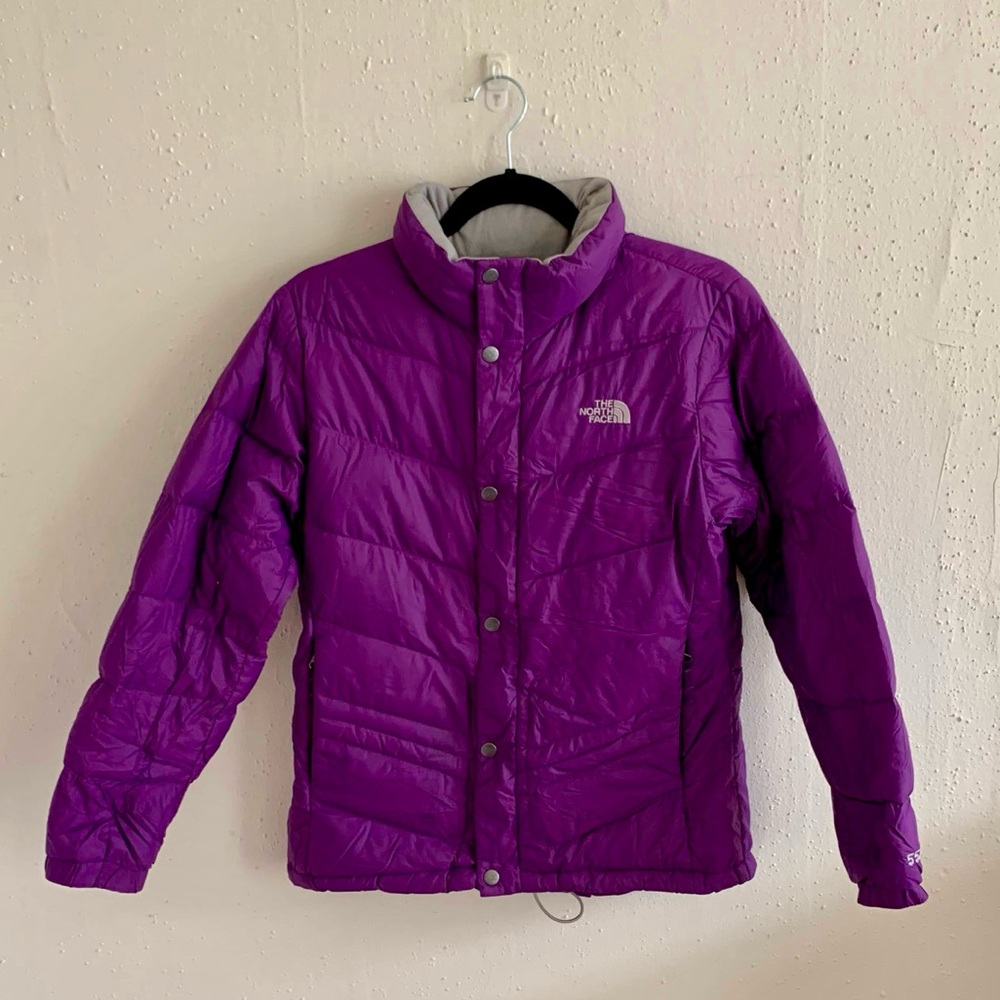 North Face Girls 550 Down Purple Aconcagua II Jacket Size XL (Size 18)